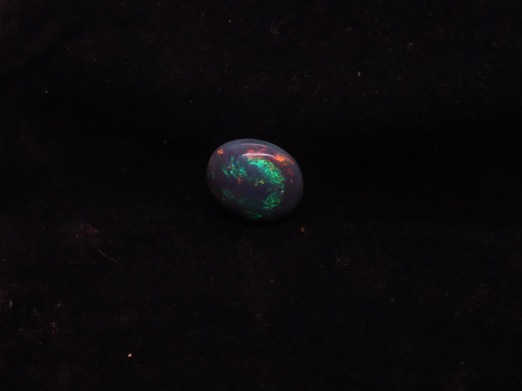 Lightning Ridge Natural Solid Dark Opal N5 - 16mm x 14mm 9.5 Carats - Ancient Creatures