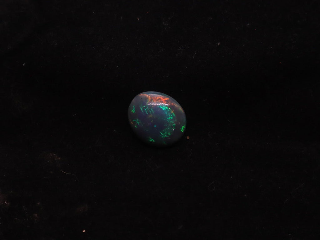 Lightning Ridge Natural Solid Dark Opal N5 - 16mm x 14mm 9.5 Carats - Ancient Creatures