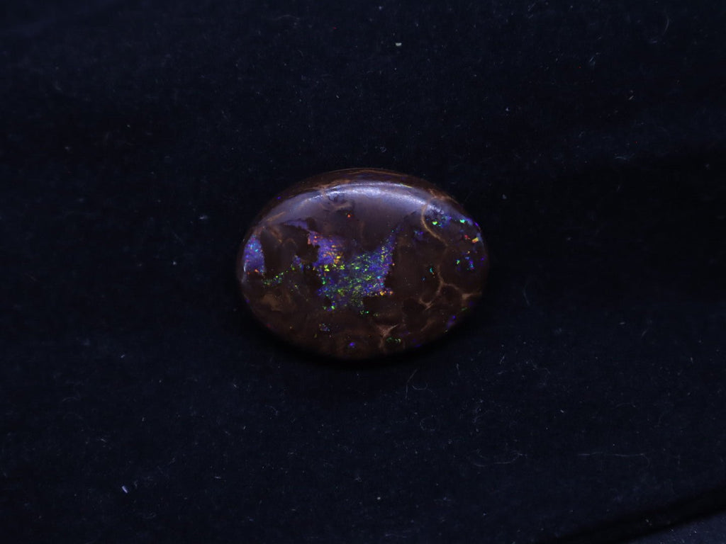 Multi - Colour Yowah Boulder Opal Oval Cabochon - 32.4 Carats, 20mm x 25mm - Ancient Creatures