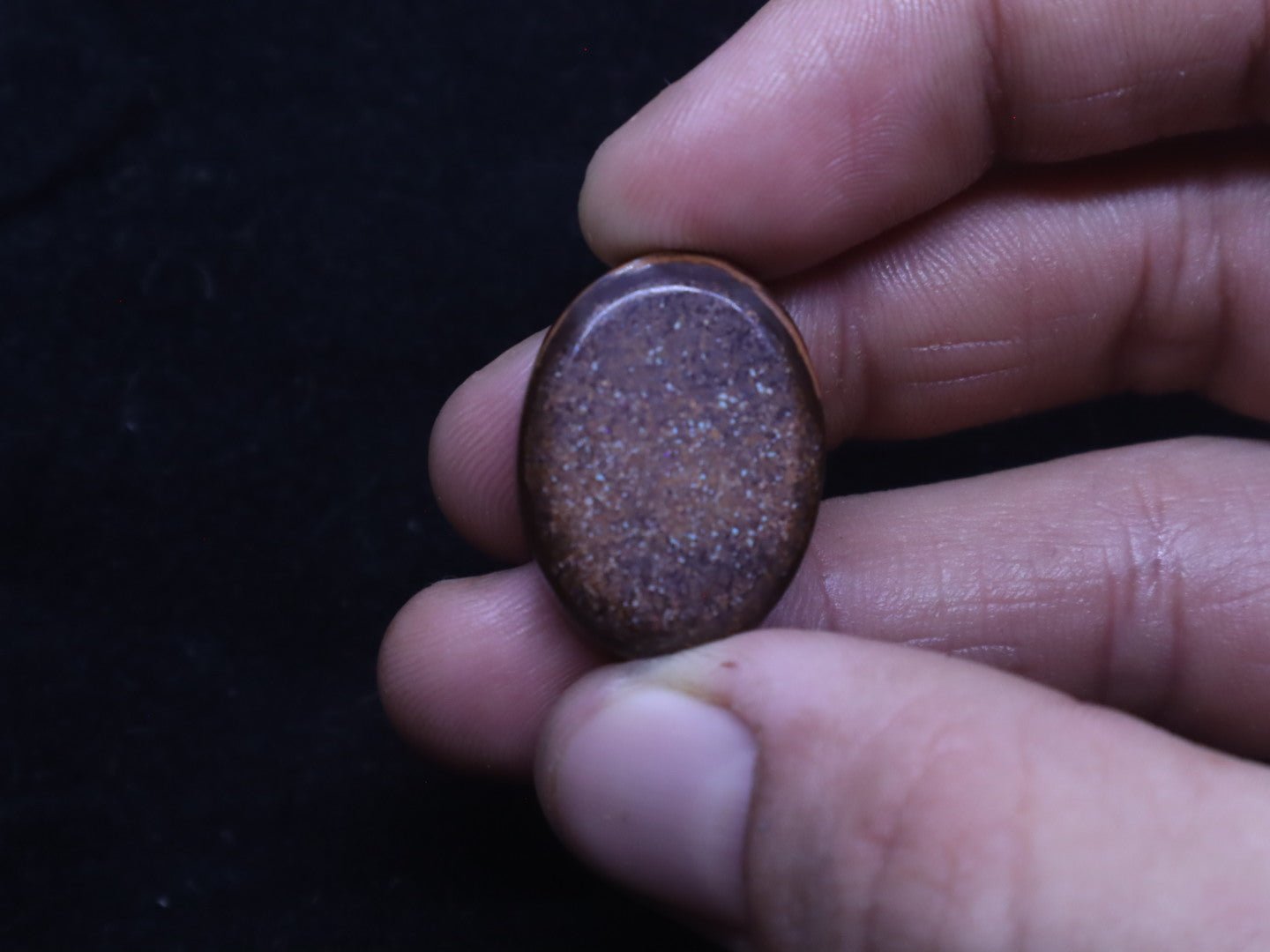 Multi - Colour Yowah Boulder Opal Oval Cabochon - 32.4 Carats, 20mm x 25mm - Ancient Creatures