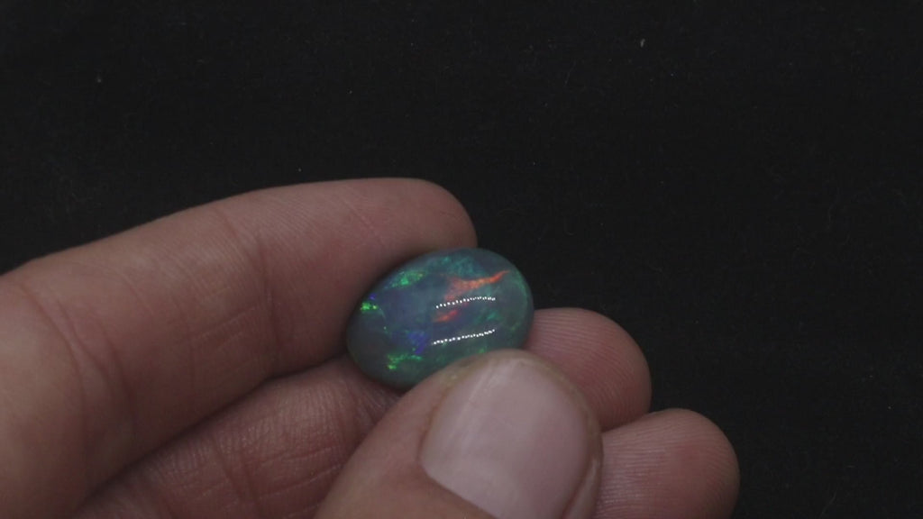 Lightning Ridge Natural Solid Dark Opal N5 - 16mm x 14mm 9.5 Carats